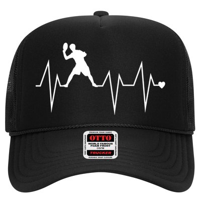 Funny Ultimate Frisbee Player Heartbeat Heart Pulse Rate Ekg Gift Trucker Hat