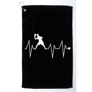 Funny Ultimate Frisbee Player Heartbeat Heart Pulse Rate Ekg Gift Platinum Collection Golf Towel