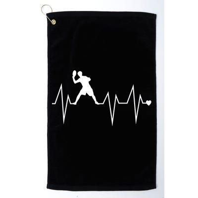 Funny Ultimate Frisbee Player Heartbeat Heart Pulse Rate Ekg Gift Golf Towel