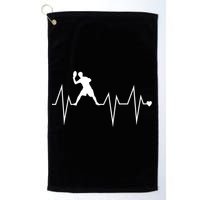 Funny Ultimate Frisbee Player Heartbeat Heart Pulse Rate Ekg Gift Golf Towel