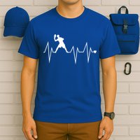 Funny Ultimate Frisbee Player Heartbeat Heart Pulse Rate Ekg Gift T-Shirt