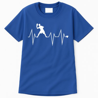 Funny Ultimate Frisbee Player Heartbeat Heart Pulse Rate Ekg Gift Tall T-Shirt