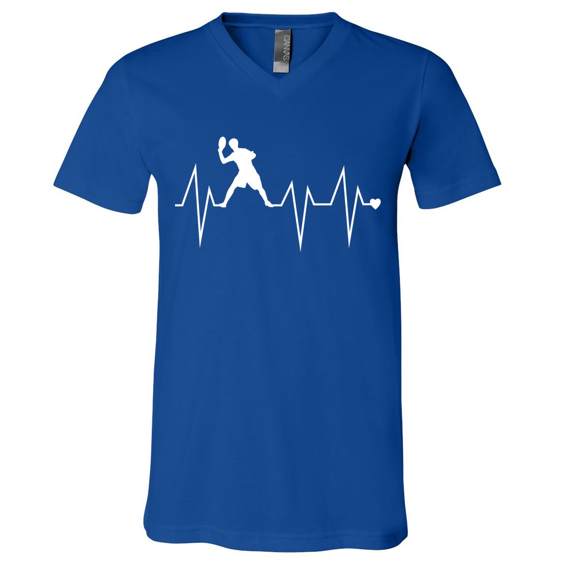 Funny Ultimate Frisbee Player Heartbeat Heart Pulse Rate Ekg Gift V-Neck T-Shirt