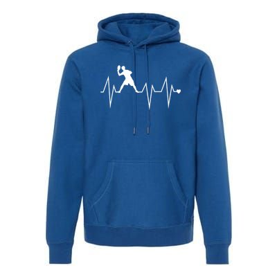 Funny Ultimate Frisbee Player Heartbeat Heart Pulse Rate Ekg Gift Premium Hoodie