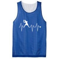 Funny Ultimate Frisbee Player Heartbeat Heart Pulse Rate Ekg Gift Mesh Reversible Basketball Jersey Tank