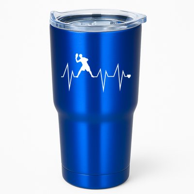 Funny Ultimate Frisbee Player Heartbeat Heart Pulse Rate Ekg Gift Tumbler