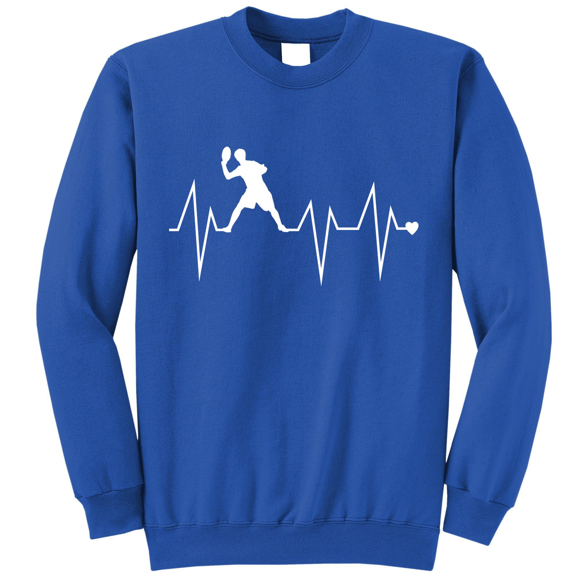 Funny Ultimate Frisbee Player Heartbeat Heart Pulse Rate Ekg Gift Tall Sweatshirt