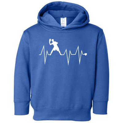 Funny Ultimate Frisbee Player Heartbeat Heart Pulse Rate Ekg Gift Toddler Hoodie