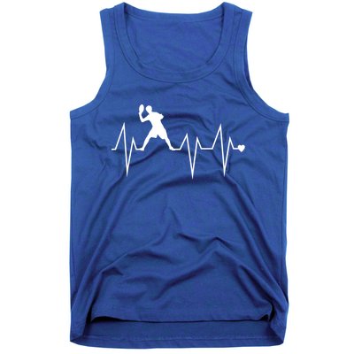 Funny Ultimate Frisbee Player Heartbeat Heart Pulse Rate Ekg Gift Tank Top