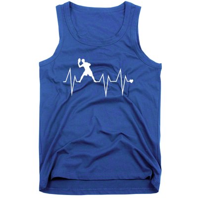 Funny Ultimate Frisbee Player Heartbeat Heart Pulse Rate Ekg Gift Tank Top