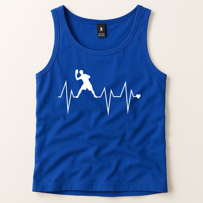Funny Ultimate Frisbee Player Heartbeat Heart Pulse Rate Ekg Gift Tank Top