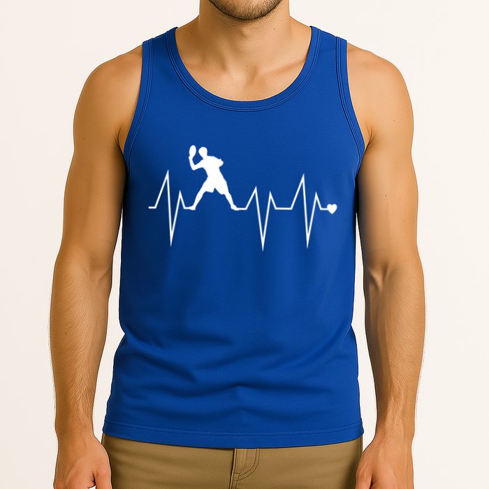 Funny Ultimate Frisbee Player Heartbeat Heart Pulse Rate Ekg Gift Tank Top