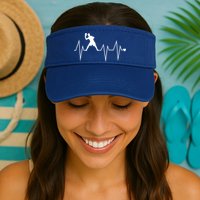 Funny Ultimate Frisbee Player Heartbeat Heart Pulse Rate Ekg Gift Visor