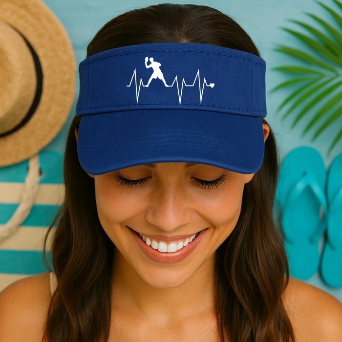 Funny Ultimate Frisbee Player Heartbeat Heart Pulse Rate Ekg Gift Visor