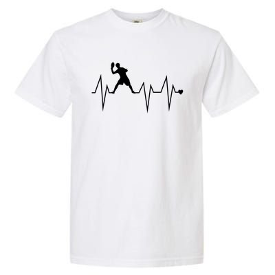 Funny Ultimate Frisbee Player Heartbeat Heart Pulse Rate Ekg Gift Garment-Dyed Heavyweight T-Shirt