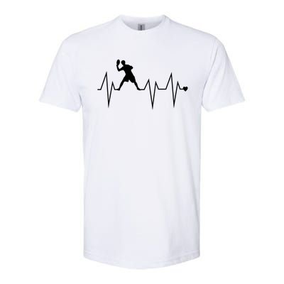 Funny Ultimate Frisbee Player Heartbeat Heart Pulse Rate Ekg Gift Softstyle CVC T-Shirt