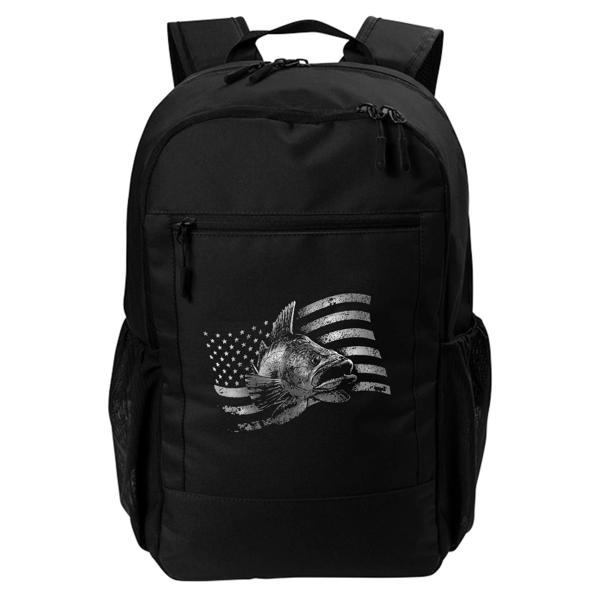 Fishing USA Flag Walleye Backpack