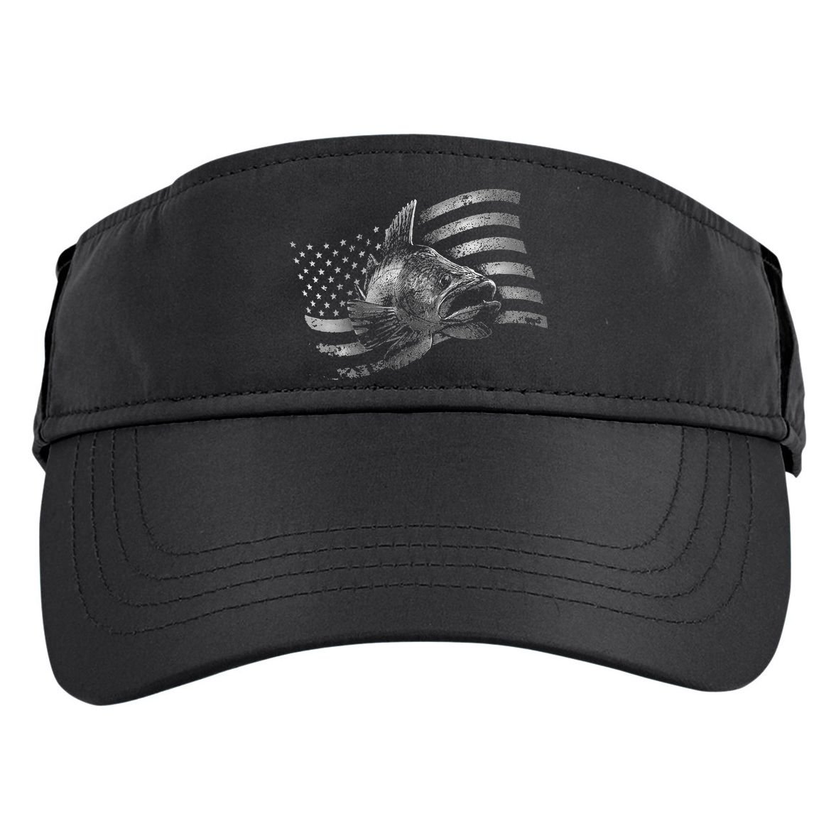 Fishing USA Flag Walleye Adult Drive Performance Visor