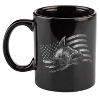 Fishing USA Flag Walleye 11oz C Handle Ceramic Mug