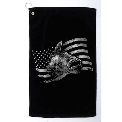 Fishing USA Flag Walleye Golf Towel