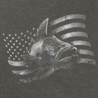 Fishing USA Flag Walleye Cotton Canvas Backpack