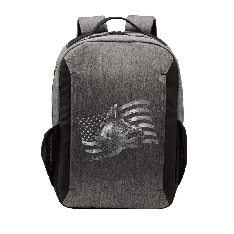 Fishing USA Flag Walleye Vector Backpack