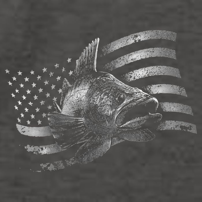 Fishing USA Flag Walleye Vector Backpack