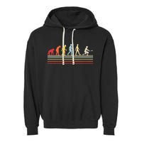 Funny Ultimate Frisbee Player Evolution Garment-Dyed Fleece Hoodie