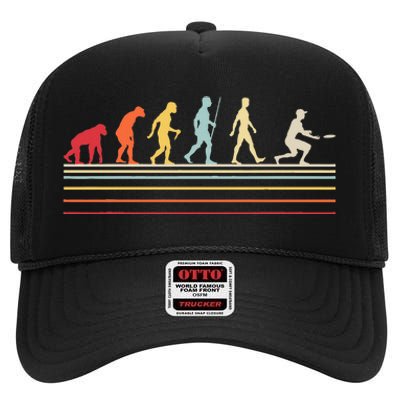 Funny Ultimate Frisbee Player Evolution High Crown Mesh Back Trucker Hat