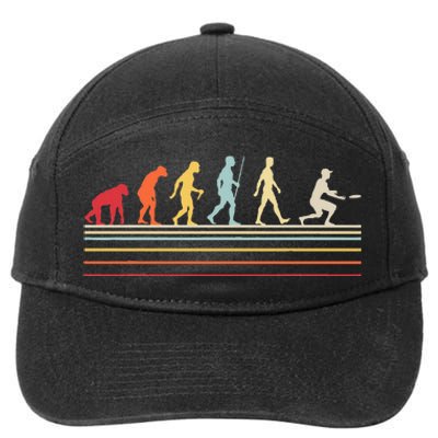 Funny Ultimate Frisbee Player Evolution 7-Panel Snapback Hat