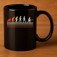 Funny Ultimate Frisbee Player Evolution 11oz C Handle Ceramic Mug