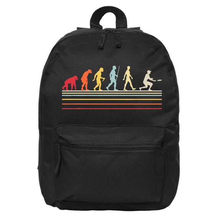 Funny Ultimate Frisbee Player Evolution 16 in Basic Backpack