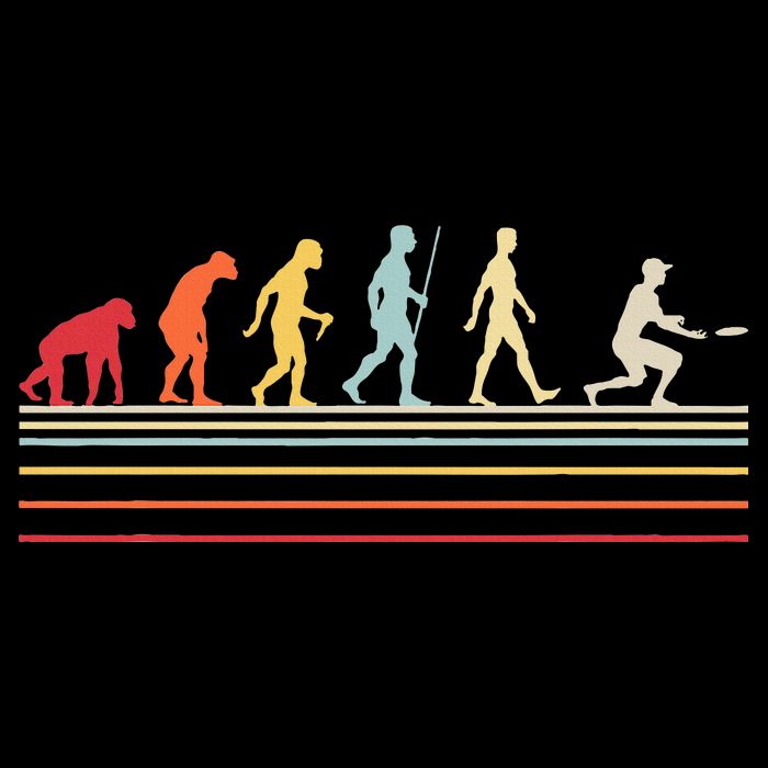 Funny Ultimate Frisbee Player Evolution 16 in Basic Backpack