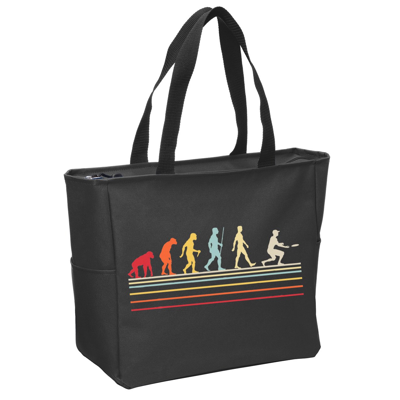 Funny Ultimate Frisbee Player Evolution Zip Tote Bag