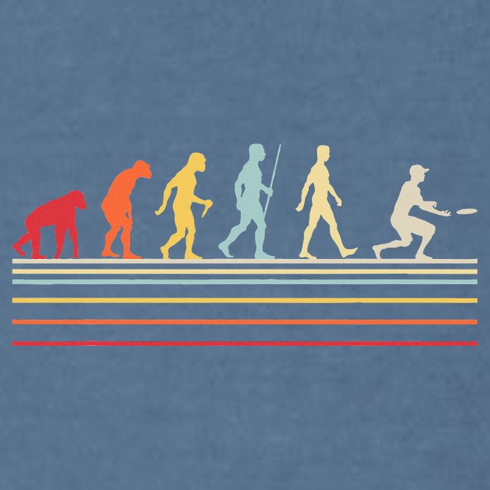 Funny Ultimate Frisbee Player Evolution Garment-Dyed Sweatshirt