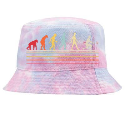 Funny Ultimate Frisbee Player Evolution Tie-Dyed Bucket Hat