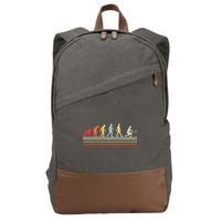 Funny Ultimate Frisbee Player Evolution Cotton Canvas Backpack