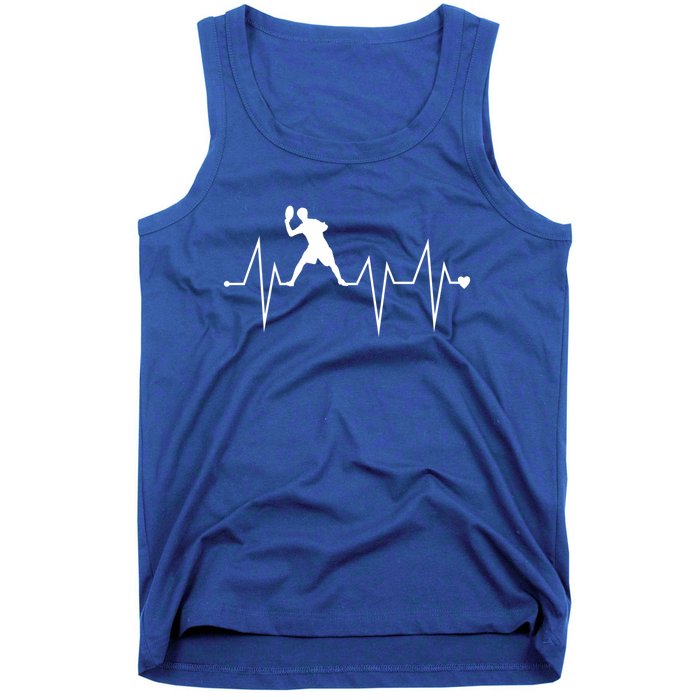 Funny Ultimate Frisbee Player Heartbeat Heart Pulse Rate Ekg Gift Tank Top