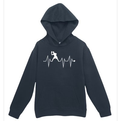 Funny Ultimate Frisbee Player Heartbeat Heart Pulse Rate Ekg Gift Urban Pullover Hoodie