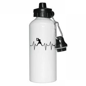 Funny Ultimate Frisbee Player Heartbeat Heart Pulse Rate Ekg Gift Aluminum Water Bottle