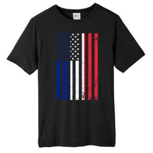 France Usa Flag Print Graphic Made In Usa With French Parts Gift Tall Fusion ChromaSoft Performance T-Shirt