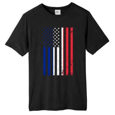 France Usa Flag Print Graphic Made In Usa With French Parts Gift Tall Fusion ChromaSoft Performance T-Shirt