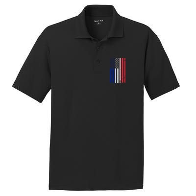 France Usa Flag Print Graphic Made In Usa With French Parts Gift PosiCharge RacerMesh Polo