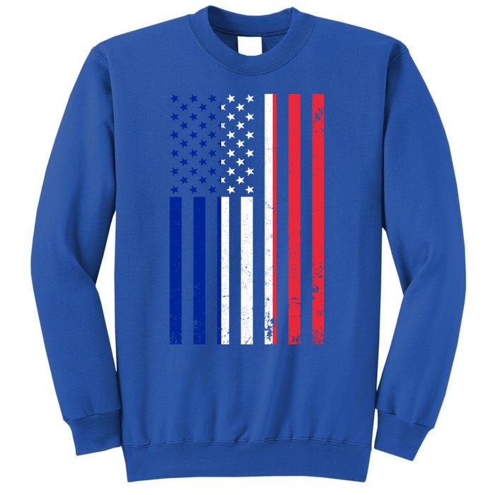 France Usa Flag Print Graphic Made In Usa With French Parts Gift Sweatshirt