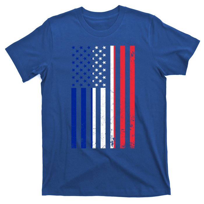 France Usa Flag Print Graphic Made In Usa With French Parts Gift T-Shirt