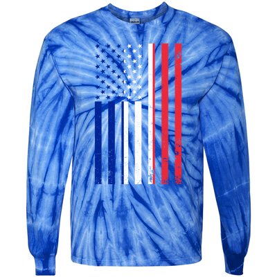 France Usa Flag Print Graphic Made In Usa With French Parts Gift Tie-Dye Long Sleeve Shirt