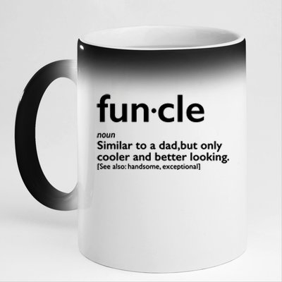 Funcle Uncle Funny 11oz Black Color Changing Mug