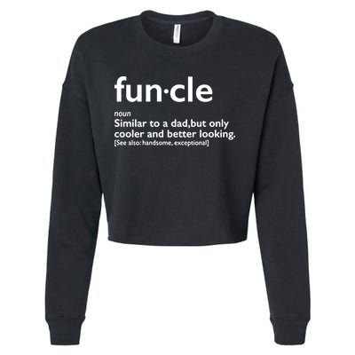 Funcle Uncle Funny Cropped Pullover Crew