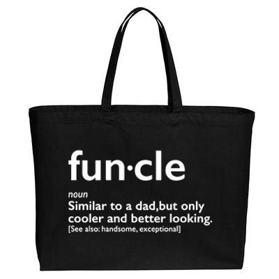 Funcle Uncle Funny Cotton Canvas Jumbo Tote