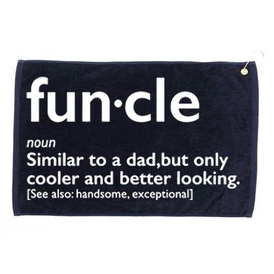 Funcle Uncle Funny Grommeted Golf Towel